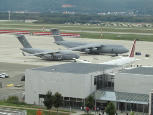 Plane lands in Germany @ Ramstein AFB