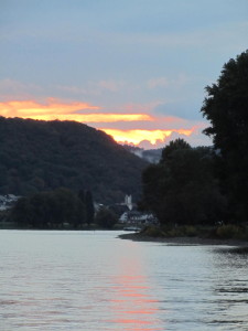 Sunset on the Rhine after a ferocious storm