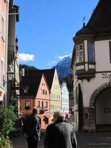 Fussen, under bright blue skies