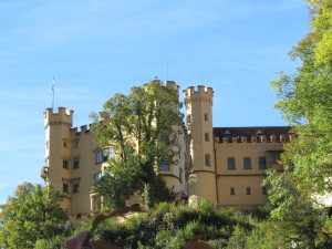 The view from our room of the Hohenshwangau Castle