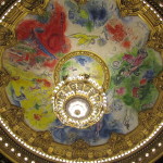 Ceiling at the Opera Garnier with images from ballets and operas painted by Chagall in 1964